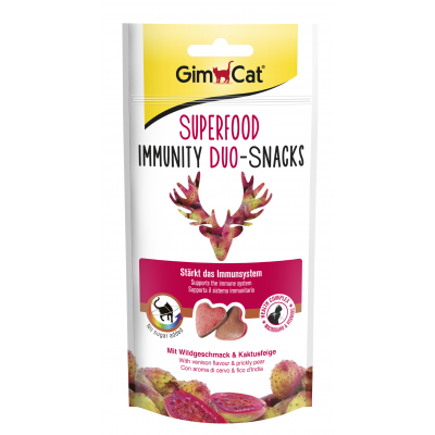 GimCat Superfood Immunity Duo-Snacks mit Wildgeschmack und Kaktusfeige