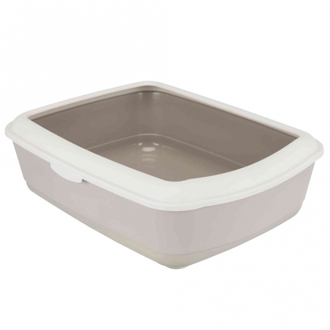 Trixie Katzentoilette Classic mit Rand - taupe/helltaupe